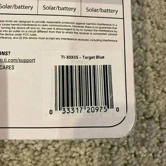 Texas Instruments TI-30X IIS Two-Line Scientific Calculator - Blue - Picture 3 of 3